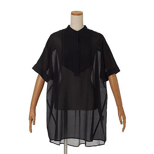 【トゥエルブクローゼット/12closet】の【洗える】コットンシルクチュニック(ロング丈) インテリア・キッズ・メンズ・レディースファッション・服の通販 founy(ファニー) 　ファッション　Fashion　レディースファッション　Fashion for Women　トップス・カットソー　Cut & Sew Tops　シルク　Silk, 100% Silk　シンプル　Simple, Minimal　ボトム　Bottoms, Lower Wear　ロング　Long, Long-Length　エレガント 上品　Elegant　洗える　Machine Washable　ブラック|ID: prp329100004888773 ipo3291000000036510644