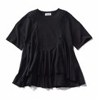 【アユーシ/AAYUSHI】のペプラムラッフルTシャツ ブラック|ID: prp329100004888777 ipo3291000000037248678
