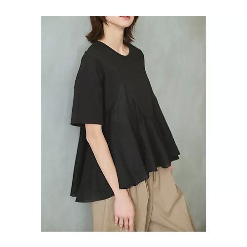 【アユーシ/AAYUSHI】のペプラムラッフルTシャツ 大人の最旬トレンドファッション＆コーディネート founy(ファウニー) 　ファッション　Fashion　レディースファッション　Fashion for Women　トップス・カットソー　Cut & Sew Tops　シャツ・ブラウス・オフィスカジュアル　Elegant Blouses & Button-Ups　ロングTシャツ・Tシャツ　Longline T-Shirts & Tees　エレガント 上品　Elegant　春　Spring　洗える　Machine Washable　カットソー　Cut and Sewn Top　シンプル　Simple, Minimal　スラックス　Slacks, Dress Pants　スリム　Slim, Slim Fit　デニム　Denim, Jeans Material　定番　Standard, Basic Item　バランス　Balance, Style Balance　フォルム　Silhouette, Form　フリル　Frill, Ruffle　フレア　Flare, Flared　ペプラム　Peplum, Flared Hem　リラックス　Relax, Relaxed Fit　ロマンティック　Romantic, Feminine Style　other-3|ID: prp329100004888777 ipo3291000000037248681