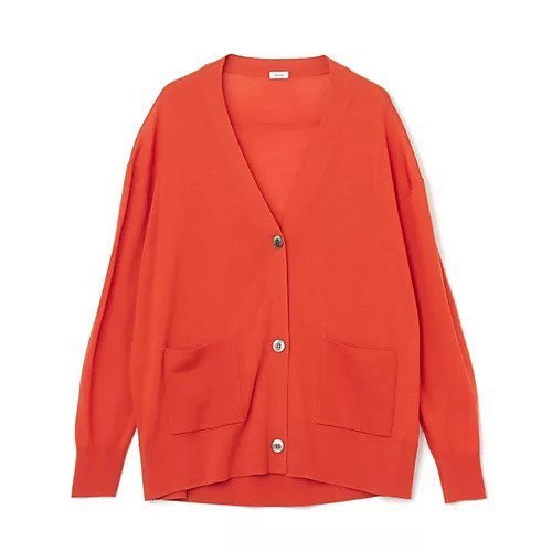【ドロウェル/drawell】のバックフレアカーディガン インテリア・キッズ・メンズ・レディースファッション・服の通販 founy(ファニー) 　ファッション　Fashion　レディースファッション　Fashion for Women　トップス・カットソー　Cut & Sew Tops　カーディガン・羽織り　Layered Style Cardigans　バッグ　Bags　なめらか　Smooth, Silky Texture　エレガント 上品　Elegant　フレア　Flare, Flared　ポケット　Pocket, Pocket Detail　ヨーク　Yoke, Yoke Design　洗える　Machine Washable　オレンジ|ID: prp329100004888780 ipo3291000000036510697