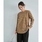 【スタイルデリ/STYLE DELI】の表面質感立体ラインボーダーTシャツ 人気、トレンドファッション・服の通販 founy(ファニー) ファッション Fashion レディースファッション Fashion for Women トップス・カットソー Cut & Sew Tops シャツ・ブラウス・オフィスカジュアル Elegant Blouses & Button-Ups ロングTシャツ・Tシャツ Longline T-Shirts & Tees ストレート Straight, Straight Cut スリット Slit, Slit Detail 長袖 Long Sleeve, Full Sleeve プリント Print, Printed Pattern ボトム Bottoms, Lower Wear ボーダー Border, Stripe ラウンド Round, Round Neck おすすめ Recommended / Our Picks 卒業式 Graduation Ceremony thumbnail ベージュ|ID: prp329100004889149 ipo3291000000036526047