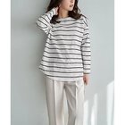 【スタイルデリ/STYLE DELI】の表面質感立体ラインボーダーTシャツ 人気、トレンドファッション・服の通販 founy(ファニー) ファッション Fashion レディースファッション Fashion for Women トップス・カットソー Cut & Sew Tops シャツ・ブラウス・オフィスカジュアル Elegant Blouses & Button-Ups ロングTシャツ・Tシャツ Longline T-Shirts & Tees ストレート Straight, Straight Cut スリット Slit, Slit Detail 長袖 Long Sleeve, Full Sleeve プリント Print, Printed Pattern ボトム Bottoms, Lower Wear ボーダー Border, Stripe ラウンド Round, Round Neck おすすめ Recommended / Our Picks 卒業式 Graduation Ceremony thumbnail ホワイト|ID: prp329100004889149 ipo3291000000036526049