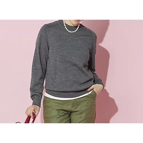 【ウメダ/UMEDA】の12GG CREW NECK PULLOVER インテリア・キッズ・メンズ・レディースファッション・服の通販 founy(ファニー) 　ファッション　Fashion　レディースファッション　Fashion for Women　トップス・カットソー　Cut & Sew Tops　カジュアルプルオーバー・ニットトップス　Pullovers & Knit Tops / Casual Pullovers　ショルダー　Shoulder, Shoulder Strap　スリーブ　Sleeve, Long Sleeve / Short Sleeve　エレガント 上品　Elegant　グレー|ID: prp329100004889176 ipo3291000000036526245