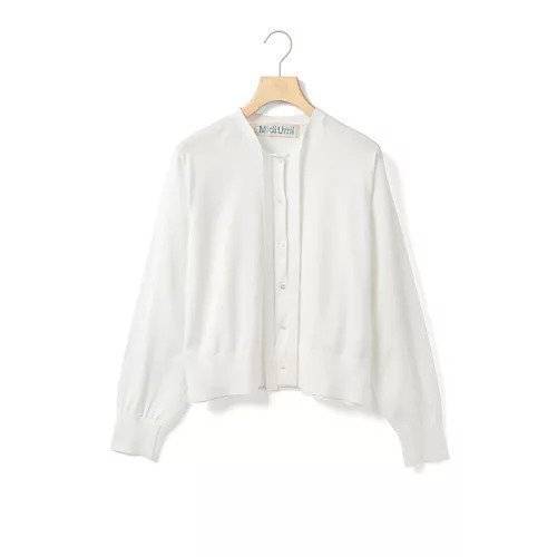 【ミディウミ/MidiUmi】のボウタイニットカーディガン インテリア・キッズ・メンズ・レディースファッション・服の通販 founy(ファニー) 　ファッション　Fashion　レディースファッション　Fashion for Women　トップス・カットソー　Cut & Sew Tops　ニット　Knit Tops & Sweaters　カーディガン・羽織り　Layered Style Cardigans　オケージョン　Occasion Wear　カーディガン　Cardigan, Knitwear　リボン　Ribbon, Bow　オフホワイト|ID: prp329100004895928 ipo3291000000036603983