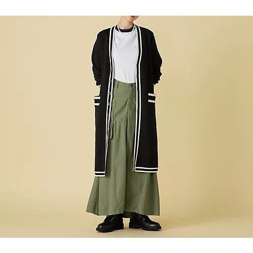【マディソンブルー/MADISONBLUE】のBI-COLOR TRIM LONG CD インテリア・キッズ・メンズ・レディースファッション・服の通販 founy(ファニー) 　ファッション　Fashion　レディースファッション　Fashion for Women　トップス・カットソー　Cut & Sew Tops　エレガント 上品　Elegant　カーディガン　Cardigan, Knitwear　クラシック　Classic, Timeless Style　スポーティ　Sporty, Casual Athletic　フラット　Flat, Flat Shoes　ロング　Long, Long-Length　BLACK|ID: prp329100004898293 ipo3291000000036643888