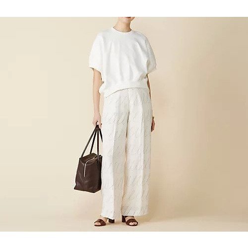 【サクラ/SACRA】のDOUBLE KNITTED CLOTH 人気、トレンドファッション・服の通販 founy(ファニー) 　ファッション　Fashion　レディースファッション　Fashion for Women　トップス・カットソー　Cut & Sew Tops　ニット　Knit Tops & Sweaters　ギャザー　Gathered, Ruffled　クロップド　Cropped, Short Length　スリーブ　Sleeve, Long Sleeve / Short Sleeve　ダブル　Double, Double-Breasted　フォルム　Silhouette, Form　ラウンド　Round, Round Neck　other-2|ID: prp329100004898305 ipo3291000000036644084