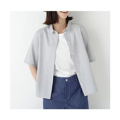 【ヒューマンウーマン/HUMAN WOMAN】のコットンストライプボックスシャツ インテリア・キッズ・メンズ・レディースファッション・服の通販 founy(ファニー) 　ファッション　Fashion　レディースファッション　Fashion for Women　トップス・カットソー　Cut & Sew Tops　シャツ・ブラウス・オフィスカジュアル　Elegant Blouses & Button-Ups　おすすめ　Recommended / Our Picks　オレンジ　Orange　ストライプ　Stripe, Striped Pattern　ビッグ　Big, Oversized　フロント　Front, Front Design　ボックス　Boxy, Box Shape　無地　Plain, Solid Color　ブラックストライプ|ID: prp329100004898826 ipo3291000000036649965