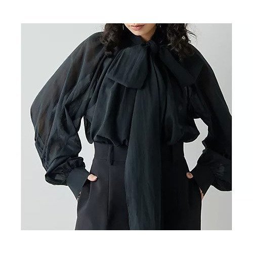 【ウィムガゼット/Whim Gazette】のローンボウタイブラウス 人気、トレンドファッション・服の通販 founy(ファニー) 　ファッション　Fashion　レディースファッション　Fashion for Women　トップス・カットソー　Cut & Sew Tops　シャツ・ブラウス・オフィスカジュアル　Elegant Blouses & Button-Ups　おすすめ　Recommended / Our Picks　スウェット / スエット　Sweatshirt, Sweatwear　ハイネック　High Neck, Mock Neck　リボン　Ribbon, Bow　エレガント 上品　Elegant　other-2|ID: prp329100004898829 ipo3291000000036650016