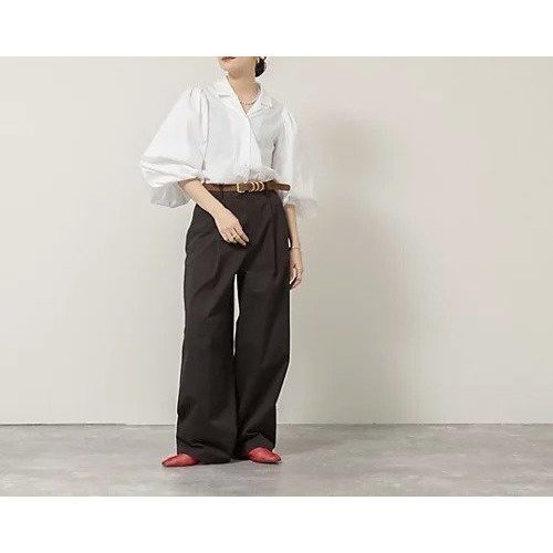 【ノーリーズ/NOLLEY'S】の【MAQWEL/マクウェル】ボリュームスリーブ開襟シャツ 人気、トレンドファッション・服の通販 founy(ファニー) 　ファッション　Fashion　レディースファッション　Fashion for Women　トップス・カットソー　Cut & Sew Tops　シャツ・ブラウス・オフィスカジュアル　Elegant Blouses & Button-Ups　ボリューム袖・フリルスリーブブラウス　Voluminous & Ruffle Sleeves / Puffy Sleeve Tops　2026年　2026　シンプル　Simple, Minimal　スリーブ　Sleeve, Long Sleeve / Short Sleeve　バランス　Balance, Style Balance　other-2|ID: prp329100004898830 ipo3291000000036650033