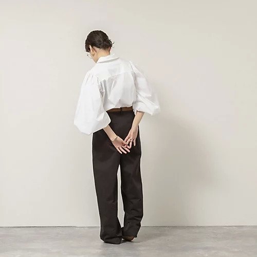 【ノーリーズ/NOLLEY'S】の【MAQWEL/マクウェル】ボリュームスリーブ開襟シャツ 人気、トレンドファッション・服の通販 founy(ファニー) 　ファッション　Fashion　レディースファッション　Fashion for Women　トップス・カットソー　Cut & Sew Tops　シャツ・ブラウス・オフィスカジュアル　Elegant Blouses & Button-Ups　ボリューム袖・フリルスリーブブラウス　Voluminous & Ruffle Sleeves / Puffy Sleeve Tops　2026年　2026　シンプル　Simple, Minimal　スリーブ　Sleeve, Long Sleeve / Short Sleeve　バランス　Balance, Style Balance　other-3|ID: prp329100004898830 ipo3291000000036650035