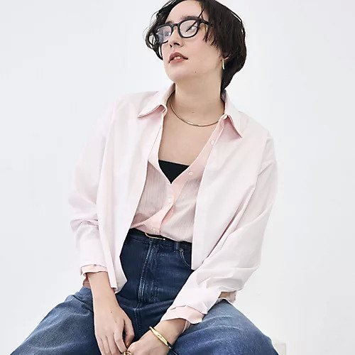 【ノーリーズ/NOLLEY'S】のウォッシャブルレイヤード風ショート丈シャツ インテリア・キッズ・メンズ・レディースファッション・服の通販 founy(ファニー) ファッション Fashion レディースファッション Fashion for Women トップス・カットソー Cut & Sew Tops シャツ・ブラウス・オフィスカジュアル Elegant Blouses & Button-Ups 2026年 2026 シアー Sheer, See-Through ショート Short, Short Length ストライプ Stripe, Striped Pattern 今季 This Season, Current Season 無地 Plain, Solid Color ベビーピンク|ID: prp329100004899587 ipo3291000000036658014