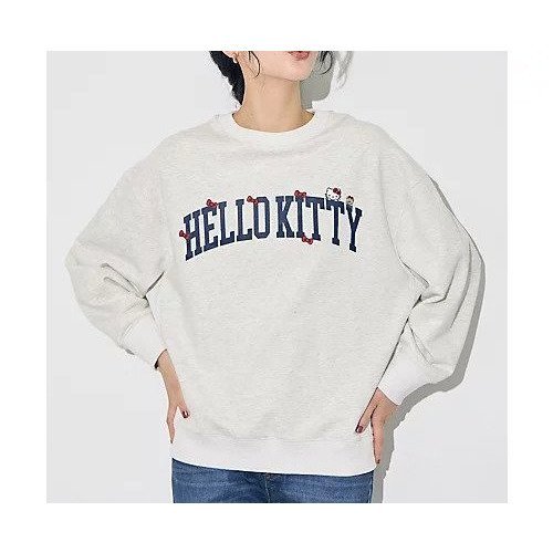 【エニー/ANY】の【ハローキティ ANY】ロゴスウェット 人気、トレンドファッション・服の通販 founy(ファニー) 　ファッション　Fashion　レディースファッション　Fashion for Women　トップス・カットソー　Cut & Sew Tops　レディースパーカー・カジュアルフーディー　Casual Hoodies & Sweatshirts　スウェット・クルーネックトップス　Sweatshirts & Crewnecks / Relaxed Fit Sweat Tops　おすすめ　Recommended / Our Picks　インナー　Innerwear　ジャケット　Jacket, Outerwear　タートルネック　Turtleneck, High Neck　デニム　Denim, Jeans Material　リボン　Ribbon, Bow　other-2|ID: prp329100004899591 ipo3291000000036658055