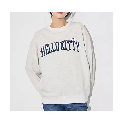 【エニー/ANY】の【ハローキティ ANY】ロゴスウェット 人気、トレンドファッション・服の通販 founy(ファニー) 　ファッション　Fashion　レディースファッション　Fashion for Women　トップス・カットソー　Cut & Sew Tops　レディースパーカー・カジュアルフーディー　Casual Hoodies & Sweatshirts　スウェット・クルーネックトップス　Sweatshirts & Crewnecks / Relaxed Fit Sweat Tops　おすすめ　Recommended / Our Picks　インナー　Innerwear　ジャケット　Jacket, Outerwear　タートルネック　Turtleneck, High Neck　デニム　Denim, Jeans Material　リボン　Ribbon, Bow　other-3|ID: prp329100004899591 ipo3291000000036658059