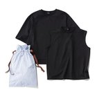 【エムセブンデイズ/M7days】の渾身のパックTシャツ 人気、トレンドファッション・服の通販 founy(ファニー) ファッション Fashion レディースファッション Fashion for Women トップス・カットソー Cut & Sew Tops シャツ・ブラウス・オフィスカジュアル Elegant Blouses & Button-Ups ロングTシャツ・Tシャツ Longline T-Shirts & Tees ノースリーブ Sleeveless, No-Sleeve バランス Balance, Style Balance フレンチ French, French Style ボックス Boxy, Box Shape ラウンド Round, Round Neck 半袖 Short Sleeve, Half Sleeve 巾着 Drawstring Bag, Kinchaku 洗える Machine Washable thumbnail ブラックセット|ID: prp329100004906092 ipo3291000000036731052