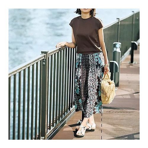 【イーバイエクラ/E by eclat】の接触冷感フレンチスリーブTシャツ 人気、トレンドファッション・服の通販 founy(ファニー) 　ファッション　Fashion　レディースファッション　Fashion for Women　トップス・カットソー　Cut & Sew Tops　シャツ・ブラウス・オフィスカジュアル　Elegant Blouses & Button-Ups　ロングTシャツ・Tシャツ　Longline T-Shirts & Tees　コクーン　Cocoon, Cocoon Silhouette　スリーブ　Sleeve, Long Sleeve / Short Sleeve　フレンチ　French, French Style　洗える　Machine Washable　other-3|ID: prp329100004906665 ipo3291000000036738072