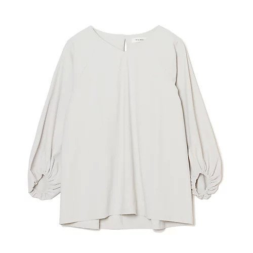 【イーバイエクラ/E by eclat】の浅Vネックブラウス見えカットソー インテリア・キッズ・メンズ・レディースファッション・服の通販 founy(ファニー) 　ファッション　Fashion　レディースファッション　Fashion for Women　トップス・カットソー　Cut & Sew Tops　シャツ・ブラウス・オフィスカジュアル　Elegant Blouses & Button-Ups　カットソー・ベーシックTシャツ　Cut-and-Sewn Tops / Stretch Tees & Basics　Vネックトップス　V-Neck Tops / V-Cut Neckline Shirts　カットソー　Cut and Sewn Top　ジョーゼット　Georgette, Semi-Sheer Fabric　デコルテ　Décolleté, Neckline　ドレープ　Drape, Draping Fabric　フィット　Fit, Slim Fit　フェミニン　Feminine, Girly　夏　Summer　洗える　Machine Washable　グレージュ|ID: prp329100004906667 ipo3291000000036738085