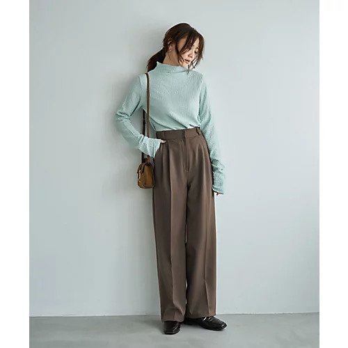 【スタイルデリ/STYLE DELI】のバブルシャーリングボトルネックトップス 人気、トレンドファッション・服の通販 founy(ファニー) 　ファッション　Fashion　レディースファッション　Fashion for Women　トップス・カットソー　Cut & Sew Tops　イエロー　Yellow　インナー　Innerwear　オレンジ　Orange　シアー　Sheer, See-Through　ジャケット　Jacket, Outerwear　ストレート　Straight, Straight Cut　スリット　Slit, Slit Detail　長袖　Long Sleeve, Full Sleeve　ハイネック　High Neck, Mock Neck　パイピング　Piping, Trim Design　ビスチェ　Bustier, Corset Top　フィット　Fit, Slim Fit　フォルム　Silhouette, Form　フリル　Frill, Ruffle　ベスト　Vest, Waistcoat　ペチコート　Petticoat, Underskirt　ボトルネック　Bottle Neck, Mock Neck　防寒　Cold Protection, Winter-Ready　冬　Winter / This Winter　other-2|ID: prp329100004907303 ipo3291000000036750347