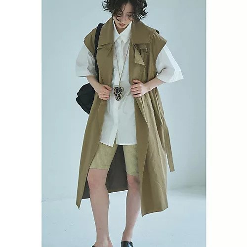 【マージュール/marjour】のTRENCH LONG VEST インテリア・キッズ・メンズ・レディースファッション・服の通販 founy(ファニー) 　ファッション　Fashion　レディースファッション　Fashion for Women　アウター　Coat / Outerwear Collection　トップス・カットソー　Cut & Sew Tops　ベスト&ジレ / 重ね着スタイル　Vests & Gilets　春　Spring　ショルダー　Shoulder, Shoulder Strap　スウェット / スエット　Sweatshirt, Sweatwear　ストレッチ　Stretch, Stretchy Fabric　タンク　Tank Top, Sleeveless Top　トッパー　Topper, Light Cardigan　トレンチ　Trench, Trench Coat　ドロップ　Drop Shoulder, Dropped Style　ベスト　Vest, Waistcoat　ポケット　Pocket, Pocket Detail　A/W・秋冬　Autumn/Winter　S/S・春夏　SS, Spring/Summer, Warm Season　夏　Summer　BROWN BEIGE|ID: prp329100004910451 ipo3291000000036790097