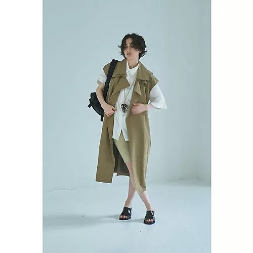 【マージュール/marjour】のTRENCH LONG VEST 人気、トレンドファッション・服の通販 founy(ファニー) 　ファッション　Fashion　レディースファッション　Fashion for Women　アウター　Coat / Outerwear Collection　トップス・カットソー　Cut & Sew Tops　ベスト&ジレ / 重ね着スタイル　Vests & Gilets　春　Spring　ショルダー　Shoulder, Shoulder Strap　スウェット / スエット　Sweatshirt, Sweatwear　ストレッチ　Stretch, Stretchy Fabric　タンク　Tank Top, Sleeveless Top　トッパー　Topper, Light Cardigan　トレンチ　Trench, Trench Coat　ドロップ　Drop Shoulder, Dropped Style　ベスト　Vest, Waistcoat　ポケット　Pocket, Pocket Detail　A/W・秋冬　Autumn/Winter　S/S・春夏　SS, Spring/Summer, Warm Season　夏　Summer　other-3|ID: prp329100004910451 ipo3291000000036790100
