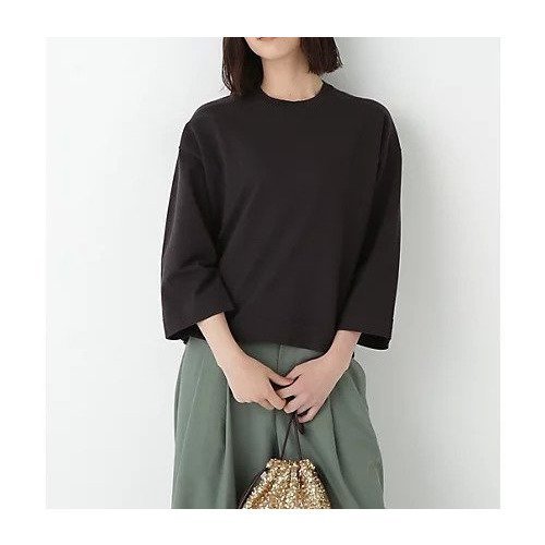 【ヒューマンウーマン/HUMAN WOMAN】のオーガニックコットン混プレーティングプルオーバー インテリア・キッズ・メンズ・レディースファッション・服の通販 founy(ファニー) 　ファッション　Fashion　レディースファッション　Fashion for Women　トップス・カットソー　Cut & Sew Tops　カジュアルプルオーバー・ニットトップス　Pullovers & Knit Tops / Casual Pullovers　おすすめ　Recommended / Our Picks　スタンダード　Standard, Basic　トレーナー　Sweatshirt, Trainer　バランス　Balance, Style Balance　ボトム　Bottoms, Lower Wear　ダークブラウン|ID: prp329100004910860 ipo3291000000036796550