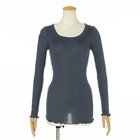 【ドレスハーセルフ/DRESS HERSELF】のシルクリブカットソー ロングスリーブ チャコールグレー|ID: prp329100004914078 ipo3291000000036824726