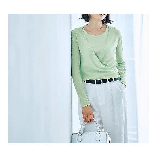 【エクラ/eclat】の【別注】2WAYスーパーファインリブカーディガン 人気、トレンドファッション・服の通販 founy(ファニー) 　ファッション　Fashion　レディースファッション　Fashion for Women　トップス・カットソー　Cut & Sew Tops　カーディガン・羽織り　Layered Style Cardigans　なめらか　Smooth, Silky Texture　イエロー　Yellow　カーディガン　Cardigan, Knitwear　タンク　Tank Top, Sleeveless Top　トリミング　Trimming, Decorative Edge　ドレープ　Drape, Draping Fabric　エレガント 上品　Elegant　別注　Limited Edition, Custom Order　洗える　Machine Washable　other-2|ID: prp329100004914119 ipo3291000000036825078