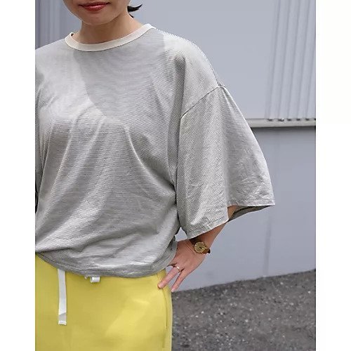 【スアデオ/suadeo】のボーダードロップショルダーワイドTシャツ 人気、トレンドファッション・服の通販 founy(ファニー) 　ファッション　Fashion　レディースファッション　Fashion for Women　トップス・カットソー　Cut & Sew Tops　シャツ・ブラウス・オフィスカジュアル　Elegant Blouses & Button-Ups　ロングTシャツ・Tシャツ　Longline T-Shirts & Tees　ドレープ　Drape, Draping Fabric　エレガント 上品　Elegant　洗える　Machine Washable　other-2|ID: prp329100004916936 ipo3291000000036862948