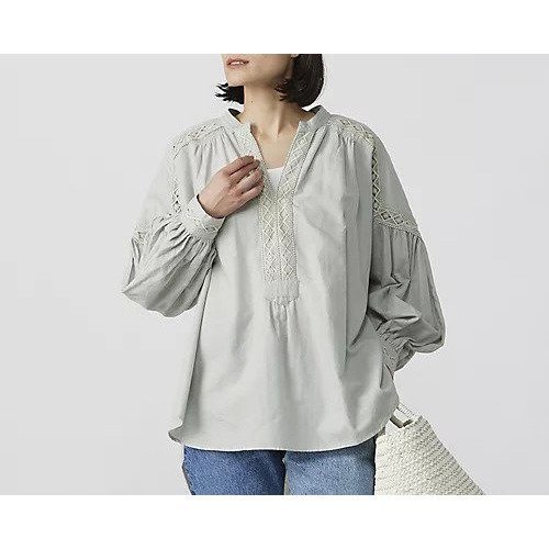 【ヌキテパ/NE QUITTEZ PAS】のCOTTON LINEN LACE BLOUSE インテリア・キッズ・メンズ・レディースファッション・服の通販 founy(ファニー) https://founy.com/ ファッション Fashion レディースファッション Fashion for Women ギャザー Gathered, Ruffled リネン Linen, Linen Fabric レース Lace, Lace Fabric |ID: prp329100004918540 ipo3291000000036891827