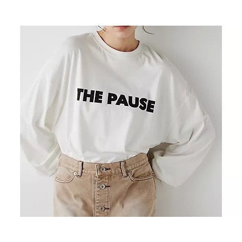 【ウィムガゼット/Whim Gazette】の【THE PAUSE】THE PAUSEロングスリーブTシャツ インテリア・キッズ・メンズ・レディースファッション・服の通販 founy(ファニー) 　ファッション　Fashion　レディースファッション　Fashion for Women　トップス・カットソー　Cut & Sew Tops　シャツ・ブラウス・オフィスカジュアル　Elegant Blouses & Button-Ups　ロングTシャツ・Tシャツ　Longline T-Shirts & Tees　ヴィンテージ　Vintage Style　カットソー　Cut and Sewn Top　グラデーション　Gradient, Ombre　シンプル　Simple, Minimal　スタイリッシュ　Stylish, Fashionable　スリーブ　Sleeve, Long Sleeve / Short Sleeve　バランス　Balance, Style Balance　ベーシック　Basic, Essential　モノトーン　Monotone, Black and White　ルーズ　Loose, Oversized　ロング　Long, Long-Length　ワーク　Workwear, Utility Style　オフホワイト|ID: prp329100004918545 ipo3291000000036891949