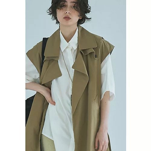 【マージュール/marjour】のTRENCH LONG VEST 人気、トレンドファッション・服の通販 founy(ファニー) 　ファッション　Fashion　レディースファッション　Fashion for Women　アウター　Coat / Outerwear Collection　トップス・カットソー　Cut & Sew Tops　ベスト&ジレ / 重ね着スタイル　Vests & Gilets　春　Spring　ショルダー　Shoulder, Shoulder Strap　スウェット / スエット　Sweatshirt, Sweatwear　ストレッチ　Stretch, Stretchy Fabric　タンク　Tank Top, Sleeveless Top　トッパー　Topper, Light Cardigan　トレンチ　Trench, Trench Coat　ドロップ　Drop Shoulder, Dropped Style　ベスト　Vest, Waistcoat　ポケット　Pocket, Pocket Detail　A/W・秋冬　Autumn/Winter　S/S・春夏　SS, Spring/Summer, Warm Season　夏　Summer　other-2|ID: prp329100004918590 ipo3291000000036892633