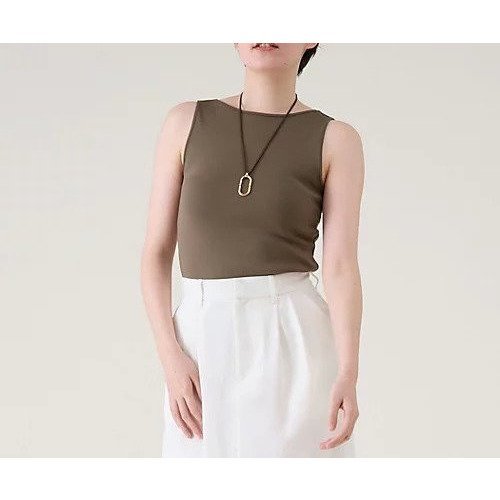 【マルティニーク/martinique】のコットンフライスノースリーブ インテリア・キッズ・メンズ・レディースファッション・服の通販 founy(ファニー) 　ファッション　Fashion　レディースファッション　Fashion for Women　トップス・カットソー　Cut & Sew Tops　キャミソール&ノースリーブ　Camisoles & Sleeveless Tops　おすすめ　Recommended / Our Picks　インナー　Innerwear　ストレッチ　Stretch, Stretchy Fabric　トレンド　Trend, Trending Now　パイピング　Piping, Trim Design　フィット　Fit, Slim Fit　ボトム　Bottoms, Lower Wear　定番　Standard, Basic Item　日本製　Made In Japan　カーキ|ID: prp329100004918609 ipo3291000000036893074