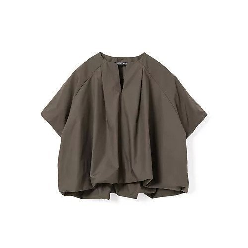 【ミズイロ インド/mizuiro ind】のバルーンノーカラーシャツ インテリア・キッズ・メンズ・レディースファッション・服の通販 founy(ファニー) 　ファッション　Fashion　レディースファッション　Fashion for Women　トップス・カットソー　Cut & Sew Tops　シャツ・ブラウス・オフィスカジュアル　Elegant Blouses & Button-Ups　スリット　Slit, Slit Detail　バランス　Balance, Style Balance　バルーン　Balloon, Balloon Silhouette　フロント　Front, Front Design　ボトム　Bottoms, Lower Wear　チャコールグレー|ID: prp329100004918674 ipo3291000000036894109