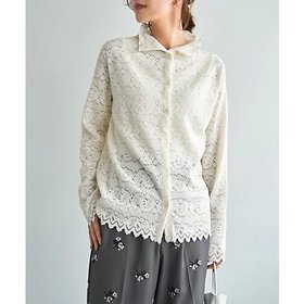 【スタイルデリ/STYLE DELI】 【LUXE】前開きふんわりレースブラウス人気、トレンドファッション・服の通販 founy(ファニー) ファッション Fashion レディースファッション Fashion for Women トップス・カットソー Cut & Sew Tops シャツ・ブラウス・オフィスカジュアル Elegant Blouses & Button-Ups インナー Innerwear ジャケット Jacket, Outerwear スカラップ Scallop, Scalloped Edge ストレート Straight, Straight Cut スリット Slit, Slit Detail 長袖 Long Sleeve, Full Sleeve ハイネック High Neck, Mock Neck パール Pearl, Pearl Accent フロント Front, Front Design ペイズリー Paisley, Ethnic Pattern ボトルネック Bottle Neck, Mock Neck レース Lace, Lace Fabric |ID:prp329100004918689