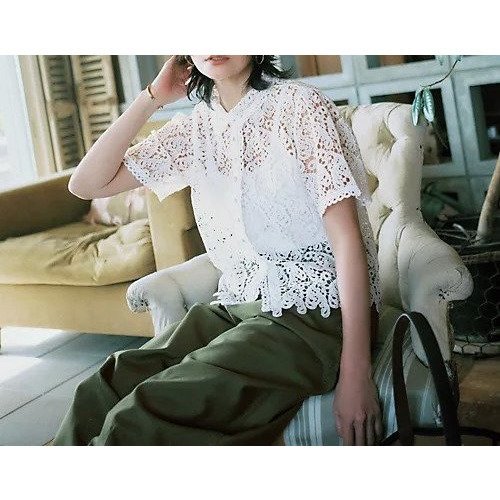 【トゥエルブクローゼット/12closet】の【石上美津江さんコラボ】【洗える】インドレースシャツ 人気、トレンドファッション・服の通販 founy(ファニー) 　ファッション　Fashion　レディースファッション　Fashion for Women　トップス・カットソー　Cut & Sew Tops　シャツ・ブラウス・オフィスカジュアル　Elegant Blouses & Button-Ups　インド　Indian Textile　コラボ　Collaboration, Collab　ジャケット　Jacket, Outerwear　トリミング　Trimming, Decorative Edge　パターン　Pattern, Design Print　ペイズリー　Paisley, Ethnic Pattern　レース　Lace, Lace Fabric　洗える　Machine Washable　other-2|ID: prp329100004918695 ipo3291000000036894378