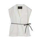 【ルームエイト/Room no.8】のリネン混ベスト 人気、トレンドファッション・服の通販 founy(ファニー) ファッション Fashion レディースファッション Fashion for Women アウター Coat / Outerwear Collection トップス・カットソー Cut & Sew Tops ベスト&ジレ / 重ね着スタイル Vests & Gilets ショルダー Shoulder, Shoulder Strap ベスト Vest, Waistcoat リネン Linen, Linen Fabric 夏 Summer 春 Spring S/S・春夏 SS, Spring/Summer, Warm Season thumbnail ホワイト|ID: prp329100004918699 ipo3291000000036894413