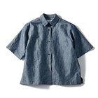 【トゥエルブクローゼット/12closet】の【石上美津江さんコラボ】【洗える】シャンブレーシャツ 人気、トレンドファッション・服の通販 founy(ファニー) ファッション Fashion レディースファッション Fashion for Women トップス・カットソー Cut & Sew Tops シャツ・ブラウス・オフィスカジュアル Elegant Blouses & Button-Ups インディゴ Indigo Denim コラボ Collaboration, Collab ボックス Boxy, Box Shape ボトム Bottoms, Lower Wear エレガント 上品 Elegant 半袖 Short Sleeve, Half Sleeve 洗える Machine Washable thumbnail インディゴ|ID: prp329100004918701 ipo3291000000036894437