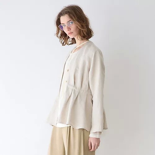 【マルティニーク/martinique】のソフトリネンタックジャケット(セットアップ可) 人気、トレンドファッション・服の通販 founy(ファニー) 　ファッション　Fashion　レディースファッション　Fashion for Women　アウター　Coat / Outerwear Collection　レディースジャケット・軽アウター　Jackets　おすすめ　Recommended / Our Picks　ジャケット　Jacket, Outerwear　セットアップ　Set-Up, Coordinated Outfit　リネン　Linen, Linen Fabric　リラックス　Relax, Relaxed Fit　羽織　Haori, Light Jacket　other-3|ID: prp329100004918704 ipo3291000000036894469