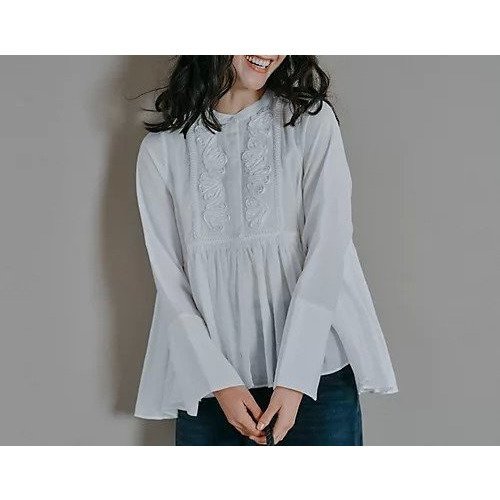 【マリリンムーン/MARILYN MOON】のcode embroidery diamond tuck blouse 人気、トレンドファッション・服の通販 founy(ファニー) 　ファッション　Fashion　レディースファッション　Fashion for Women　カフス　Cuff Design　ギャザー　Gathered, Ruffled　シアー　Sheer, See-Through　スリット　Slit, Slit Detail　ビンテージ　Vintage, Retro Style　フレア　Flare, Flared　リュクス　Luxury, Elegant, High-End, Chic　リラックス　Relax, Relaxed Fit　ルーズ　Loose, Oversized　other-3|ID: prp329100004918709 ipo3291000000036894628
