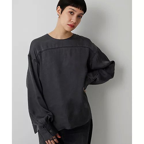 【ウィムガゼット/Whim Gazette】のピグメントクルーブラウス 人気、トレンドファッション・服の通販 founy(ファニー) 　ファッション　Fashion　レディースファッション　Fashion for Women　トップス・カットソー　Cut & Sew Tops　シャツ・ブラウス・オフィスカジュアル　Elegant Blouses & Button-Ups　ヴィンテージ　Vintage Style　キュプラ　Cupro, Eco Fabric　クール　Cool, Chic　シルク　Silk, 100% Silk　シンプル　Simple, Minimal　セットアップ　Set-Up, Coordinated Outfit　モダン　Modern, Contemporary　おすすめ　Recommended / Our Picks　2026年　2026　other-3|ID: prp329100004918724 ipo3291000000036894882