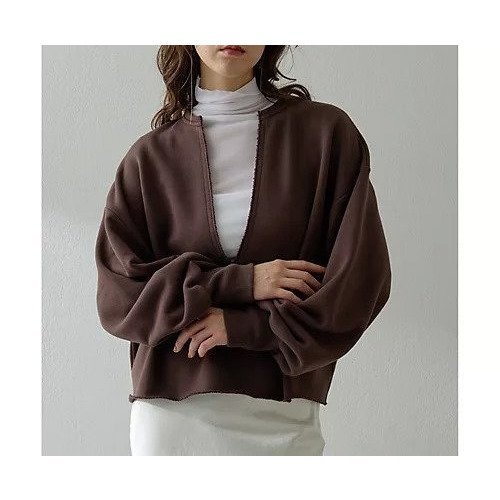 【ウィムガゼット/Whim Gazette】のスウェットVネックプルオーバー2 インテリア・キッズ・メンズ・レディースファッション・服の通販 founy(ファニー) 　ファッション　Fashion　レディースファッション　Fashion for Women　トップス・カットソー　Cut & Sew Tops　レディースパーカー・カジュアルフーディー　Casual Hoodies & Sweatshirts　カジュアルプルオーバー・ニットトップス　Pullovers & Knit Tops / Casual Pullovers　スウェット・クルーネックトップス　Sweatshirts & Crewnecks / Relaxed Fit Sweat Tops　Vネックトップス　V-Neck Tops / V-Cut Neckline Shirts　おすすめ　Recommended / Our Picks　キャミソール　Camisole, Spaghetti Strap Top　クロップド　Cropped, Short Length　スウェット / スエット　Sweatshirt, Sweatwear　定番　Standard, Basic Item　ブラウン|ID: prp329100004918728 ipo3291000000036894921