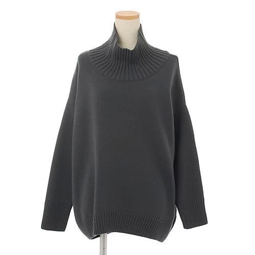 【イーバイエクラ/E by eclat】のボトルネックニット インテリア・キッズ・メンズ・レディースファッション・服の通販 founy(ファニー) 　ファッション　Fashion　レディースファッション　Fashion for Women　トップス・カットソー　Cut & Sew Tops　ニット　Knit Tops & Sweaters　ボトルネック　Bottle Neck, Mock Neck　洗える　Machine Washable　スモーキーグレー|ID: prp329100004918738 ipo3291000000036895100