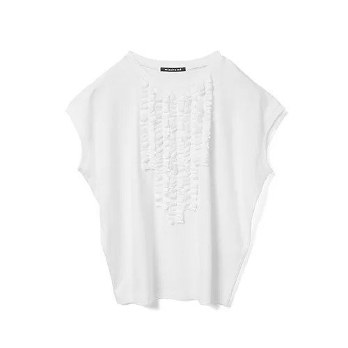 【ミズイロ インド/mizuiro ind】のフレンチスリーブフリルプルオーバー 人気、トレンドファッション・服の通販 founy(ファニー) 　ファッション　Fashion　レディースファッション　Fashion for Women　トップス・カットソー　Cut & Sew Tops　カジュアルプルオーバー・ニットトップス　Pullovers & Knit Tops / Casual Pullovers　カットソー　Cut and Sewn Top　シンプル　Simple, Minimal　スリーブ　Sleeve, Long Sleeve / Short Sleeve　フリル　Frill, Ruffle　フレンチ　French, French Style　フロント　Front, Front Design　エレガント 上品　Elegant　人気　Popular, Best Seller　今季　This Season, Current Season　A/W・秋冬　Autumn/Winter　other-2|ID: prp329100004919668 ipo3291000000036909893