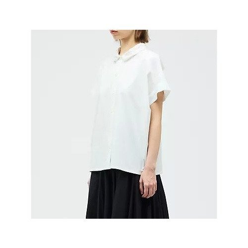 【ミズイロ インド/mizuiro ind】のワッシャーカラーワイドシャツ 人気、トレンドファッション・服の通販 founy(ファニー) 　ファッション　Fashion　レディースファッション　Fashion for Women　トップス・カットソー　Cut & Sew Tops　シャツ・ブラウス・オフィスカジュアル　Elegant Blouses & Button-Ups　2025年　2025　2025-2026秋冬・A/W　Autumn/Winter 2025–26 AW25–26　シンプル　Simple, Minimal　スリーブ　Sleeve, Long Sleeve / Short Sleeve　フレンチ　French, French Style　ベーシック　Basic, Essential　レギュラー　Regular, Standard Fit　ロング　Long, Long-Length　ワッシャー　Washer, Crinkled Finish　人気　Popular, Best Seller　半袖　Short Sleeve, Half Sleeve　other-2|ID: prp329100004919693 ipo3291000000036910106