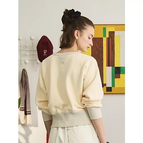 【オブラダ/Oblada】のW GAZETTE SWEAT インテリア・キッズ・メンズ・レディースファッション・服の通販 founy(ファニー) 　ファッション　Fashion　レディースファッション　Fashion for Women　トップス・カットソー　Cut & Sew Tops　レディースパーカー・カジュアルフーディー　Casual Hoodies & Sweatshirts　スウェット・クルーネックトップス　Sweatshirts & Crewnecks / Relaxed Fit Sweat Tops　IVORY|ID: prp329100004919704 ipo3291000000036910186