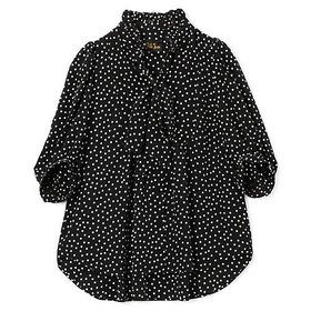 【ペールジュート/Pale Jute】のpolka dot ribbon half sleeve blouse 人気、トレンドファッション・服の通販 founy(ファニー) ファッション Fashion レディースファッション Fashion for Women トップス・カットソー Cut & Sew Tops ギャザー Gathered, Ruffled フロント Front, Front Design リボン Ribbon, Bow 半袖 Short Sleeve, Half Sleeve 洗える Machine Washable |ID:prp329100004919711