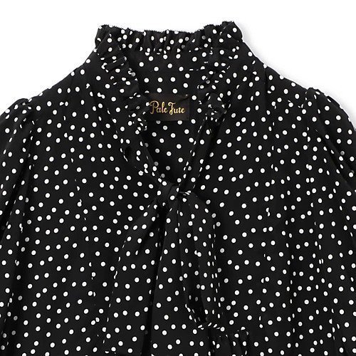 【ペールジュート/Pale Jute】のpolka dot ribbon half sleeve blouse 人気、トレンドファッション・服の通販 founy(ファニー) ファッション Fashion レディースファッション Fashion for Women トップス・カットソー Cut & Sew Tops ギャザー Gathered, Ruffled フロント Front, Front Design リボン Ribbon, Bow 半袖 Short Sleeve, Half Sleeve 洗える Machine Washable other-3|ID: prp329100004919711 ipo3291000000036910233