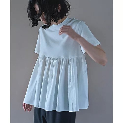 【マージュール/marjour】のOTONA SWITCHING HALF PEPLUM TEE インテリア・キッズ・メンズ・レディースファッション・服の通販 founy(ファニー) 　ファッション　Fashion　レディースファッション　Fashion for Women　インナー　Innerwear　洗える　Machine Washable　ストレッチ　Stretch, Stretchy Fabric　トレンド　Trend, Trending Now　ドッキング　Docking, Mixed Material　ベーシック　Basic, Essential　ペプラム　Peplum, Flared Hem　半袖　Short Sleeve, Half Sleeve　ロング　Long, Long-Length　ワイド　Wide, Wide Fit　ホワイト|ID: prp329100004919725 ipo3291000000036910311