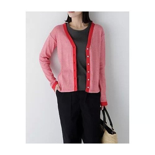 【ヒューマンウーマン/HUMAN WOMAN】のパネルリブVネックカーディガン インテリア・キッズ・メンズ・レディースファッション・服の通販 founy(ファニー) ファッション Fashion レディースファッション Fashion for Women トップス・カットソー Cut & Sew Tops カーディガン・羽織り Layered Style Cardigans Vネックトップス V-Neck Tops / V-Cut Neckline Shirts おすすめ Recommended / Our Picks インナー Innerwear カーディガン Cardigan, Knitwear コンパクト Compact, Small Size スタンダード Standard, Basic タンク Tank Top, Sleeveless Top フィット Fit, Slim Fit ボーダー Border, Stripe 別注 Limited Edition, Custom Order 定番 Standard, Basic Item レッドBD|ID: prp329100004919726 ipo3291000000036910316