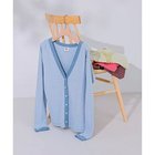 【ヒューマンウーマン/HUMAN WOMAN】のパネルリブVネックカーディガン ブルーBD|ID: prp329100004919726 ipo3291000000037038689