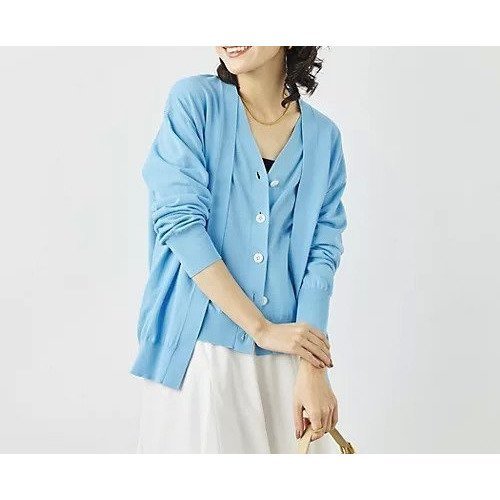 【ノーリーズ/NOLLEY'S】の《手洗い可能》ベストドッキングVネックカーディガン インテリア・キッズ・メンズ・レディースファッション・服の通販 founy(ファニー) https://founy.com/ ファッション Fashion レディースファッション Fashion for Women トップス・カットソー Cut & Sew Tops カーディガン・羽織り Layered Style Cardigans ベスト&ジレ / 重ね着スタイル Vests & Gilets Vネックトップス V-Neck Tops / V-Cut Neckline Shirts 2026年 2026 2026春夏・S/S Spring/Summer 2026 SS26 アンサンブル Ensemble Set カーディガン Cardigan, Knitwear ドッキング Docking, Mixed Material ベスト Vest, Waistcoat |ID: prp329100004919738 ipo3291000000037218139